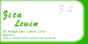 zita lewin business card